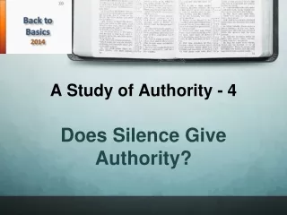 A Study of Authority - 4