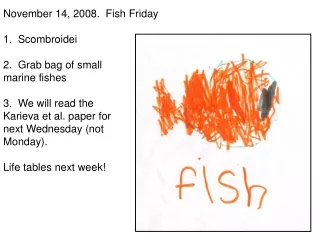 November 14, 2008.  Fish Friday 1.  Scombroidei 2.  Grab bag of small  marine fishes