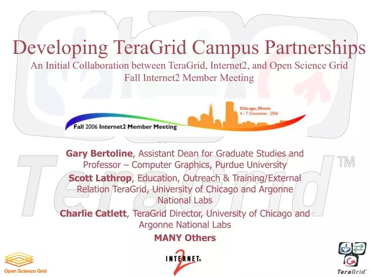 developing teragrid campus partnerships