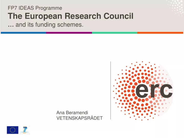 fp7 ideas programme the european research council
