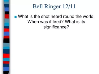 Bell Ringer 12/11