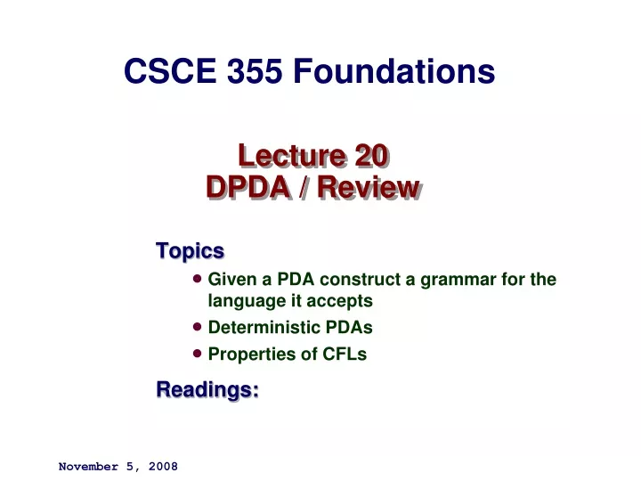 lecture 20 dpda review