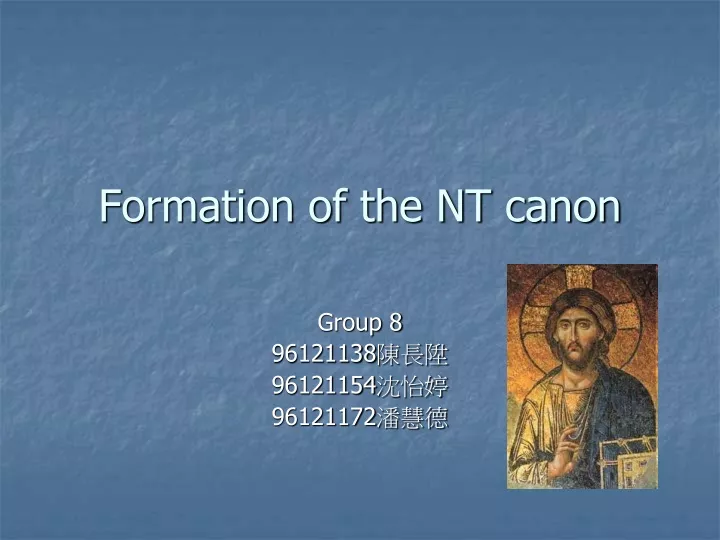 formation of the nt canon