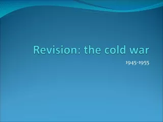 Revision:  the cold war