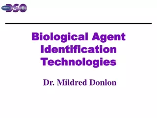 Biological Agent Identification Technologies