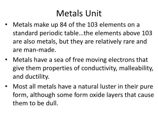 Metals Unit