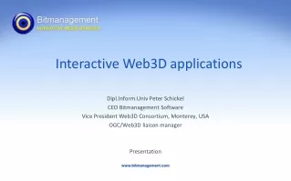 Interactive Web3D applications