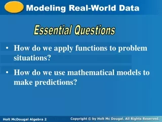 Modeling Real-World Data