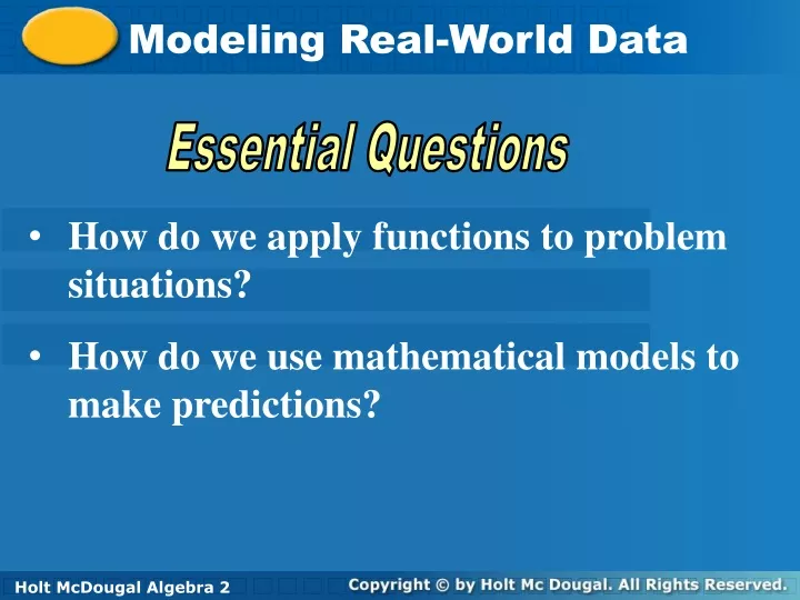 modeling real world data