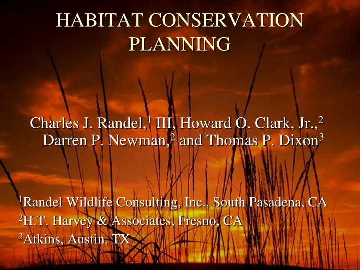habitat conservation planning