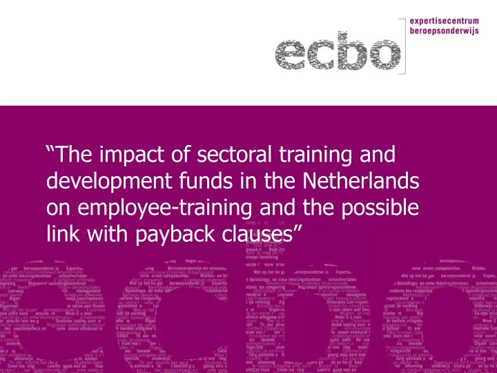 the impact of sectoral training and development