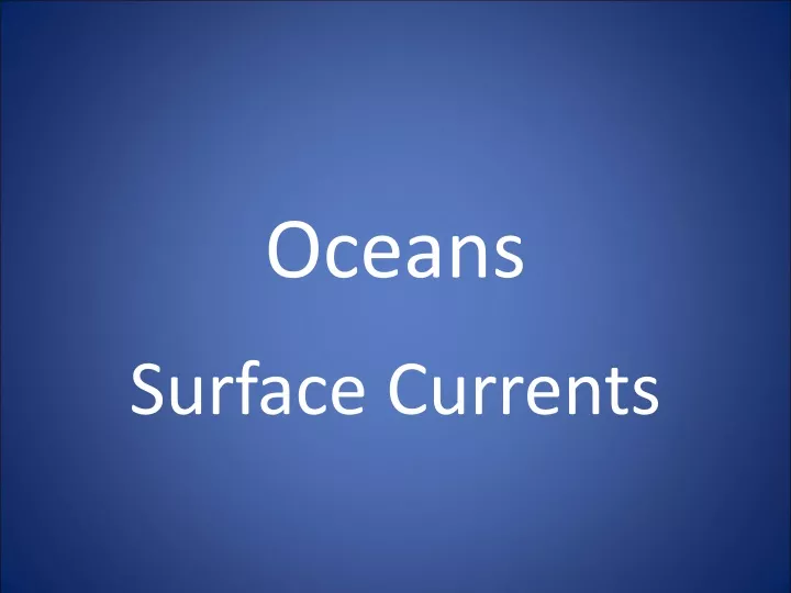 oceans