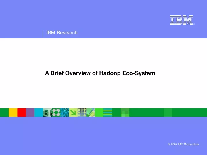 a brief overview of hadoop eco system