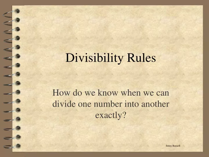 divisibility rules