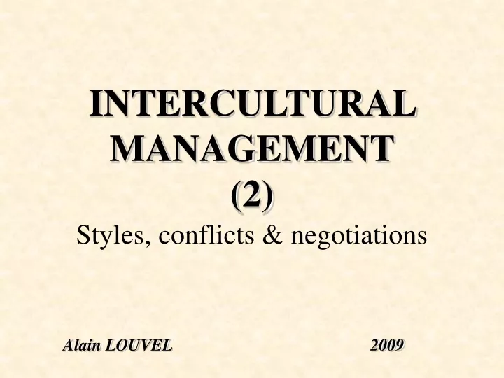 intercultural management 2