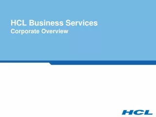 HCL Business Services   Corporate Overview