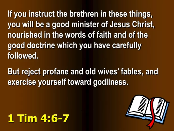 if you instruct the brethren in these things