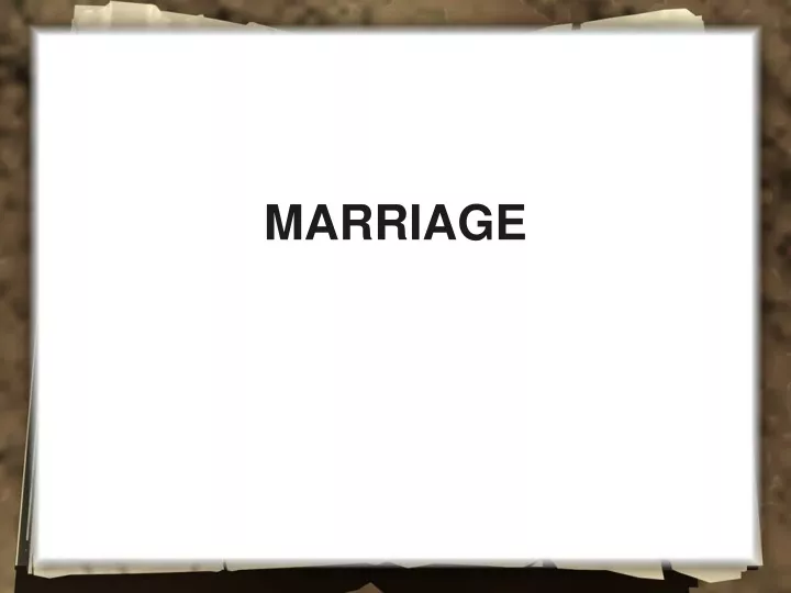 marriage