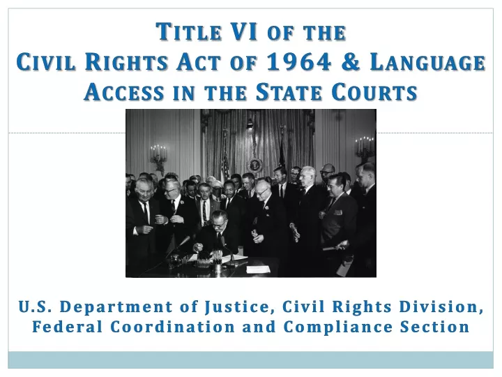 title vi of the civil rights act of 1964 language