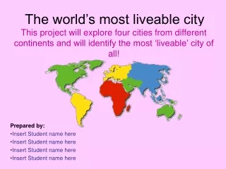 The world’s most liveable city