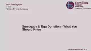 Surrogacy &amp; Egg Donation - What You Should Know