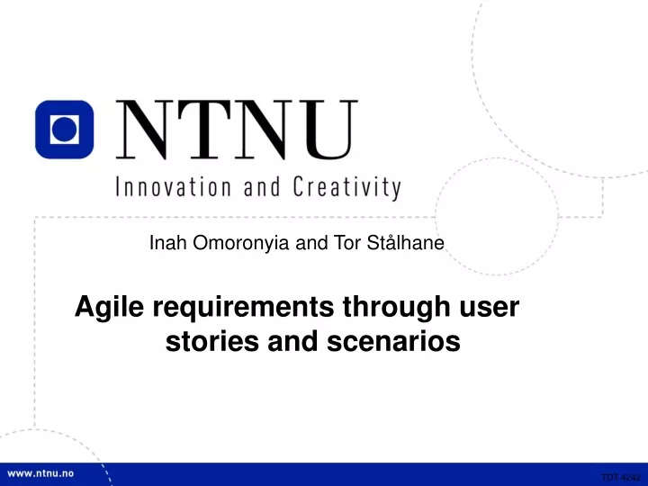 inah omoronyia and tor st lhane agile