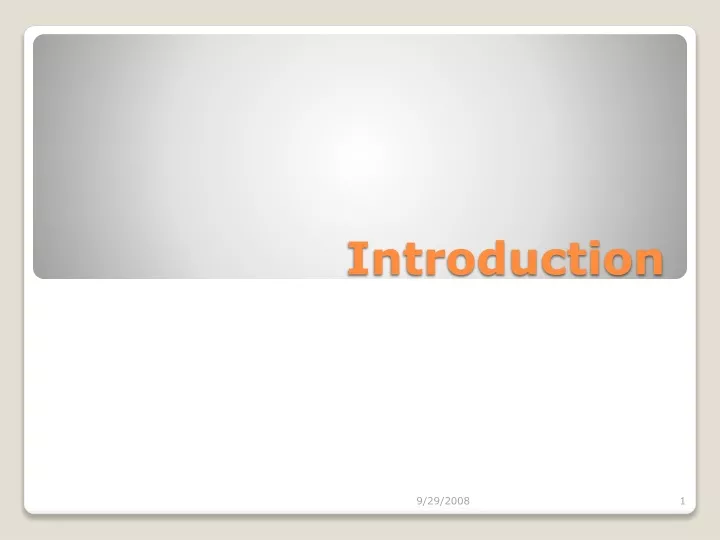 introduction