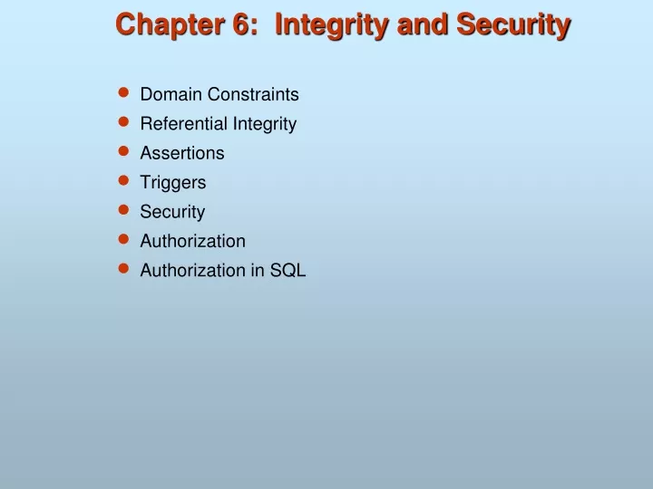 chapter 6 integrity and security