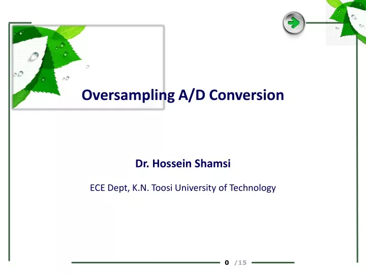 oversampling a d conversion