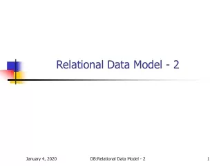 Relational Data Model - 2
