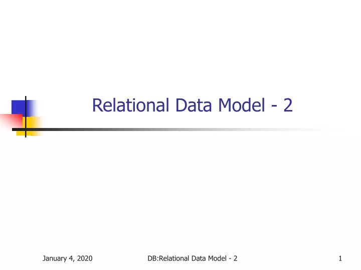 relational data model 2