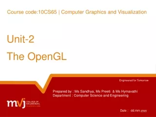 Unit-2 The OpenGL
