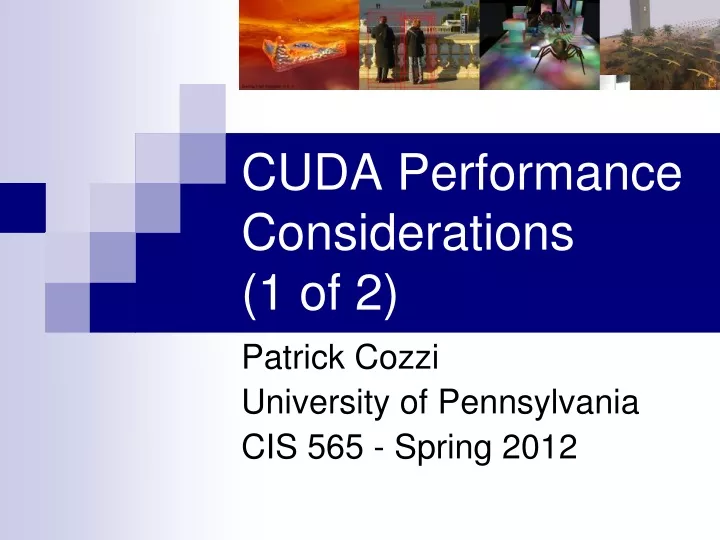 cuda performance considerations 1 of 2