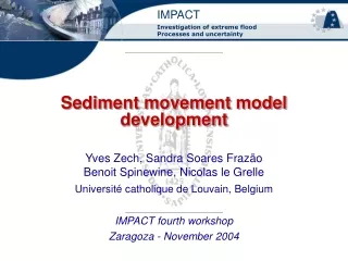 Sediment movement model development