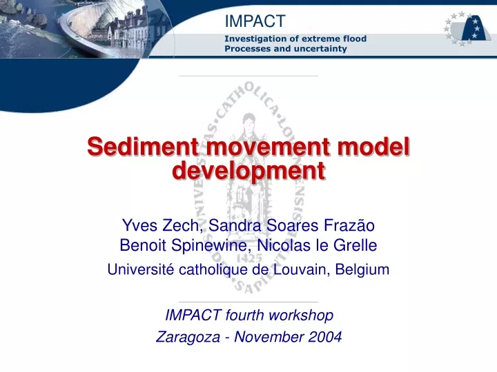 sediment movement model development
