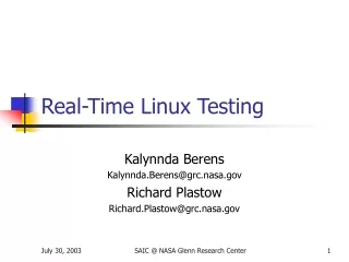 Real-Time Linux Testing
