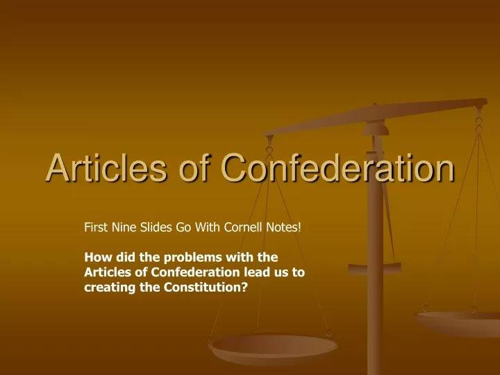 articles of confederation
