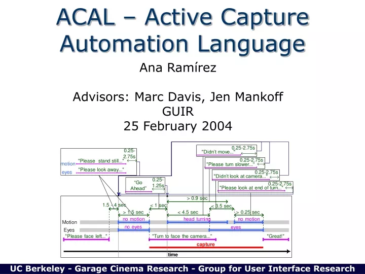 acal active capture automation language
