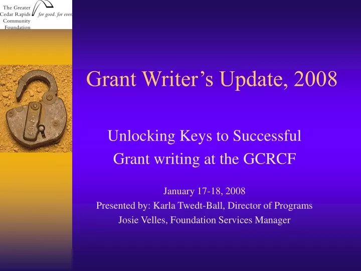 grant writer s update 2008