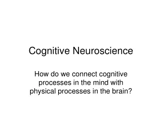 Cognitive Neuroscience