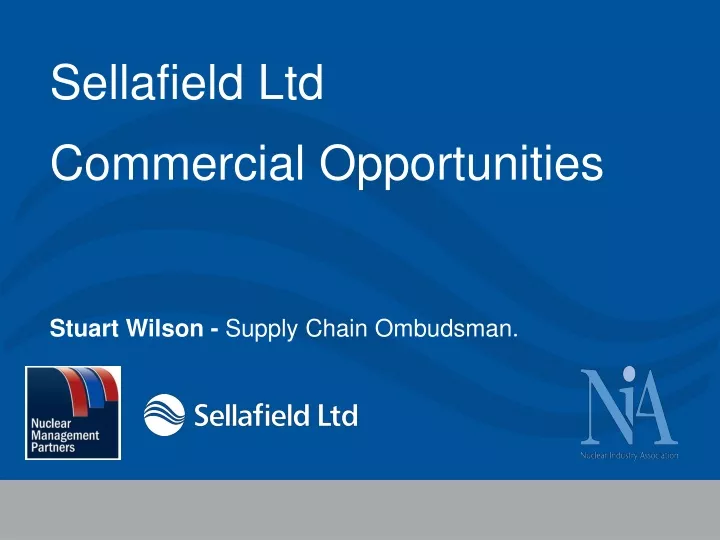 sellafield ltd commercial opportunities stuart