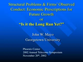 John W. Mayo Georgetown University