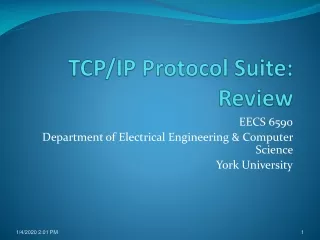 TCP/IP Protocol Suite: Review