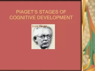 PIAGET’S STAGES OF COGNITIVE DEVELOPMENT