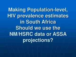 Antenatal HIV prevalence data