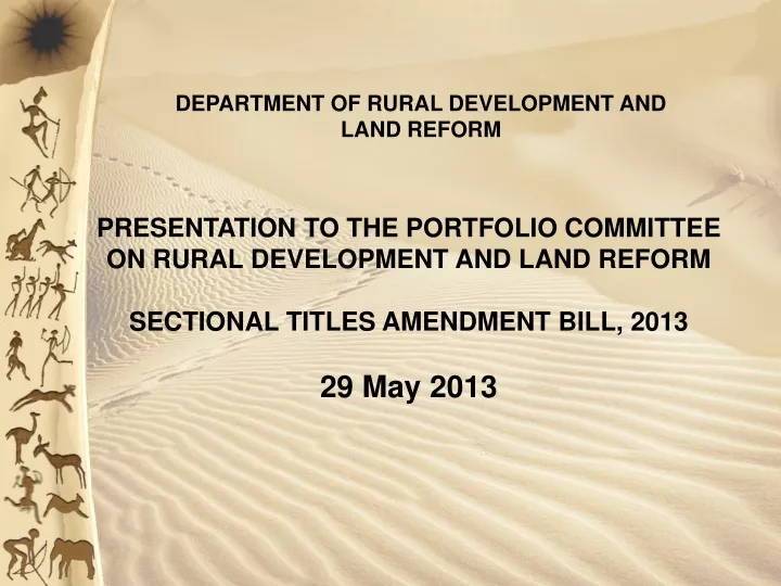 department of rural development and land reform