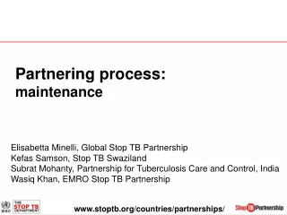 Partnering process:  maintenance