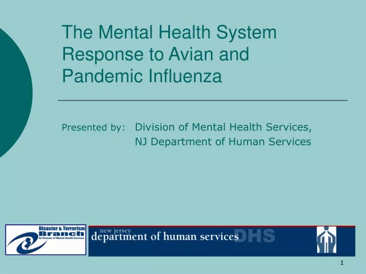 the mental health system response to avian and pandemic influenza