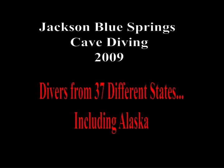 jackson blue springs cave diving 2009