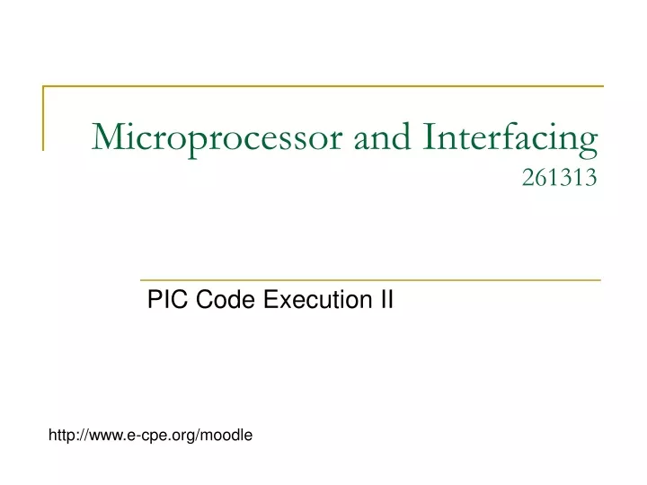 microprocessor and interfacing 261313